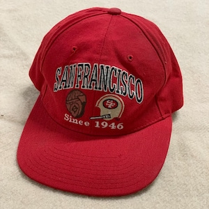Vintage 90s San Francisco 49ers Snapback Hat Cap Red