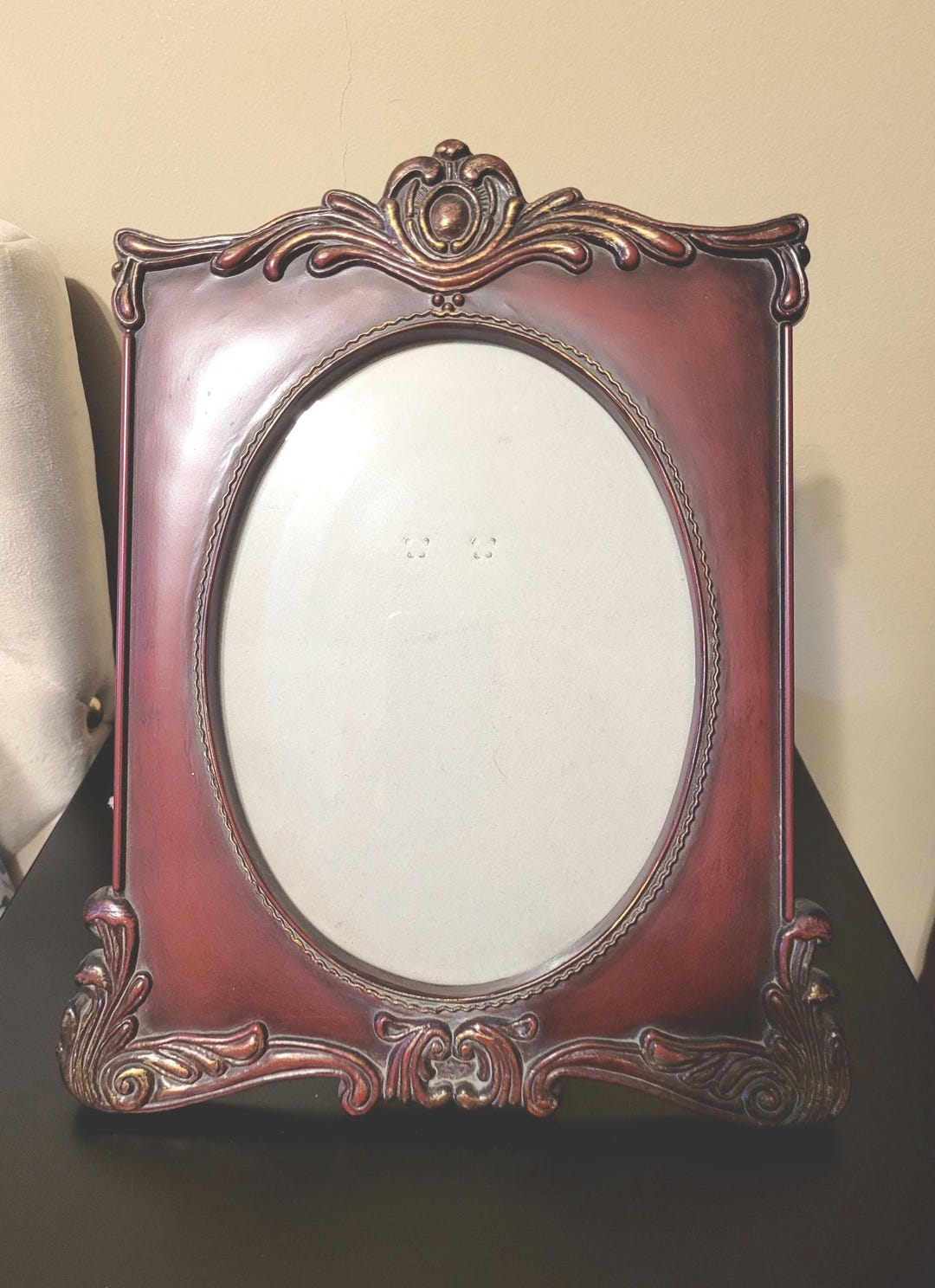 Vintage Ornate Picture Frame, Red & Gold Baroque Style - Etsy