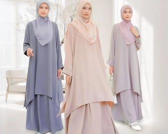 Elegant Abaya Khimar Set: Muslim Prayer Dress with French Khimar
