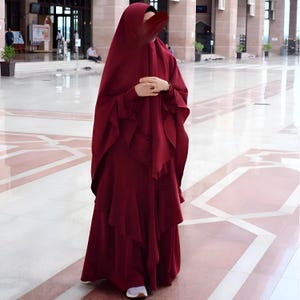 Divine Handmade Silky Abaya with Khimar and Niqab Set Modest Islamic Wear for Women Muslim Formal Outfit New Arrival High Quality Maxi Dress