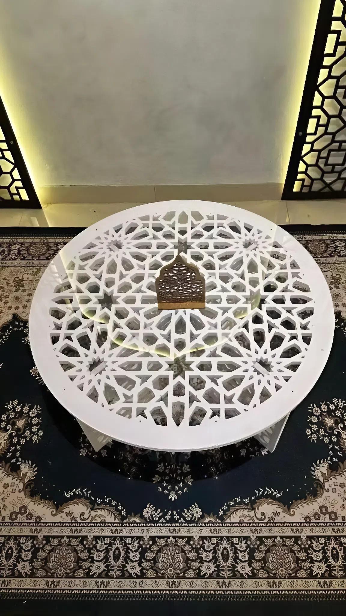 Islamic Round Coffee Table | Arabic Geometric Design Living Room Decor ...