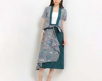 Women’s Cotton Two-Piece Matching Set – Blouse and Pants