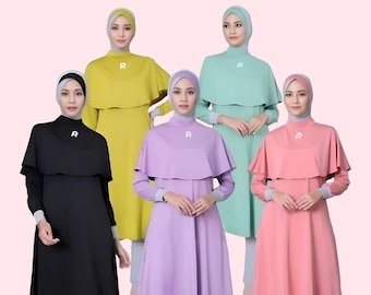 Traje de baño musulmán modesto: burkini de cobertura completa para mujer con hiyab