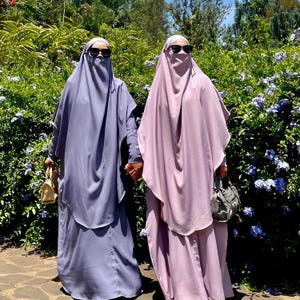Aesthetic French Khimar Abaya Set for Muslim Women Modest Maxi Dress Hijab Ramadan Eid Gift Jalabiya Caftan Hajj Umrah Suit Prayer Jilbab