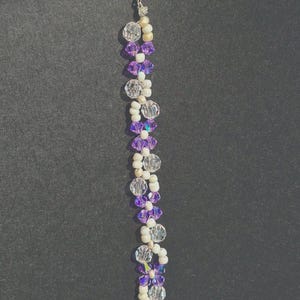 Handmade Purple and Pearl Butterfly Bracelet