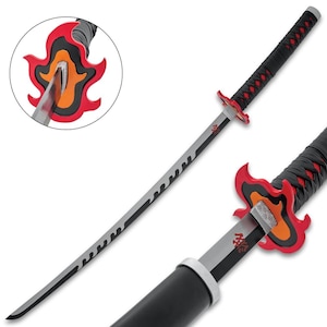 Demon Slayer Tanjiro Kamado Sword  Anime Replica – Handmade Katana for Cosplay or Display – Wooden Handle with Black Cord Wrap