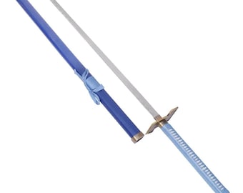 Handmade Grimmjow Jeagerjaques Zanpakuto Sword Replica – Anime-Inspired Collectible with Blue Scabbard