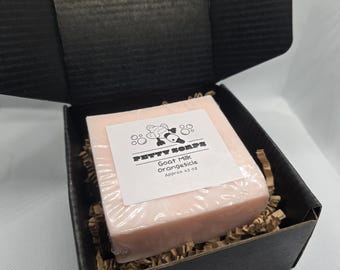 Goat Milk, Orangesicle | Approx 4.3 oz | Handmade goat milk soap.