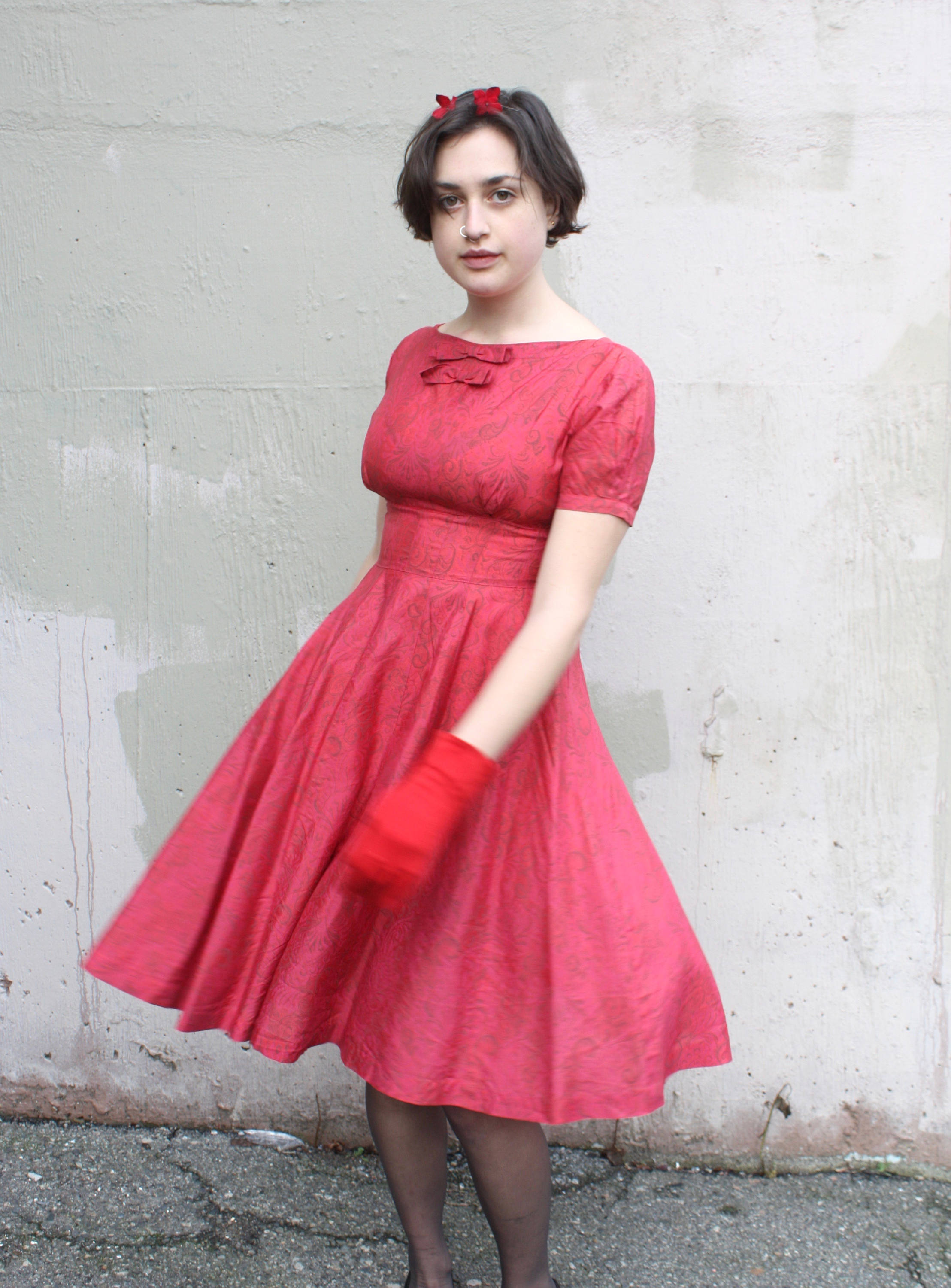 ruby red party dress