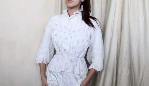 Antique Victorian Bodice Jacket // Late 1800s Whit