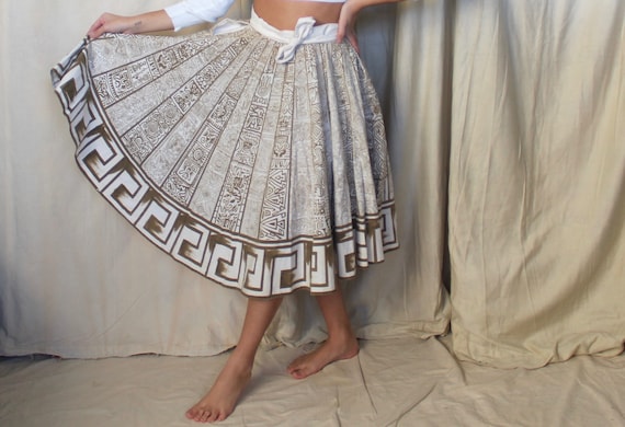 Vintage 1950s Mexican Skirt | 50s 60s Mexican Circ