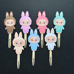 Labubu Cupcake Toppers | 14 Toppers