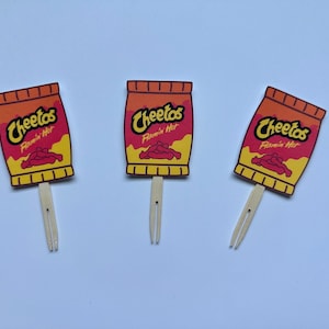 Hot Cheetos Cupcake Toppers | 12 Toppers