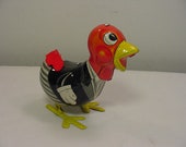 Vintage Linemar Rudy The Rooster Key Wind Tin Toy 19 - 620