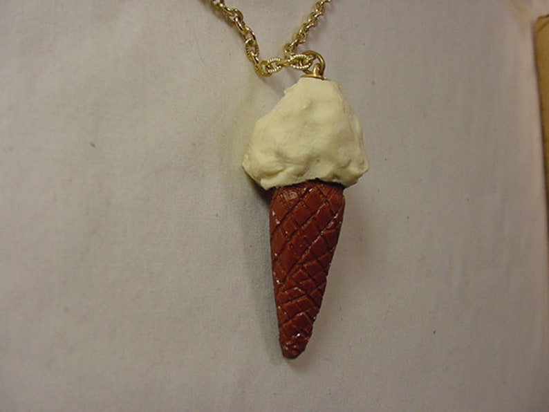 Vintage Ice Cream Cone Necklace 19 276 Etsy