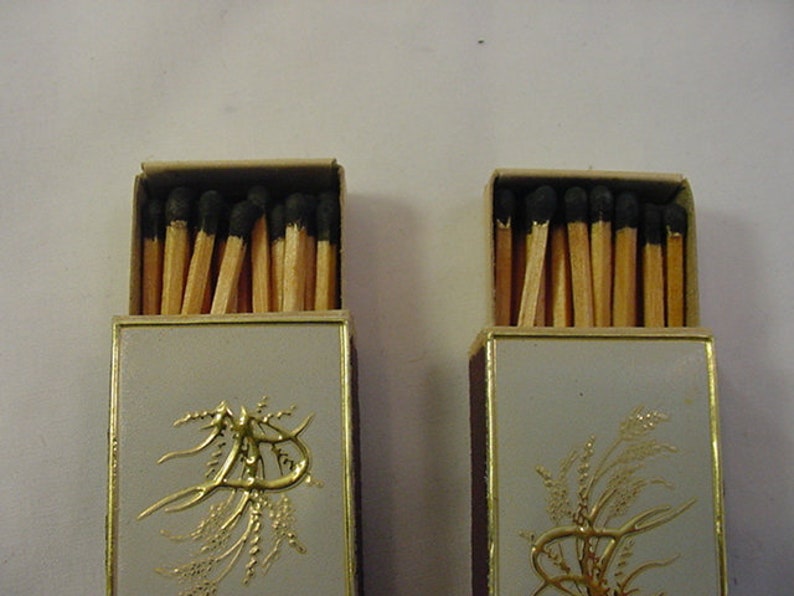 Vintage Ashtrays & Wood Stick Matches Gift Set in Original Box Etsy