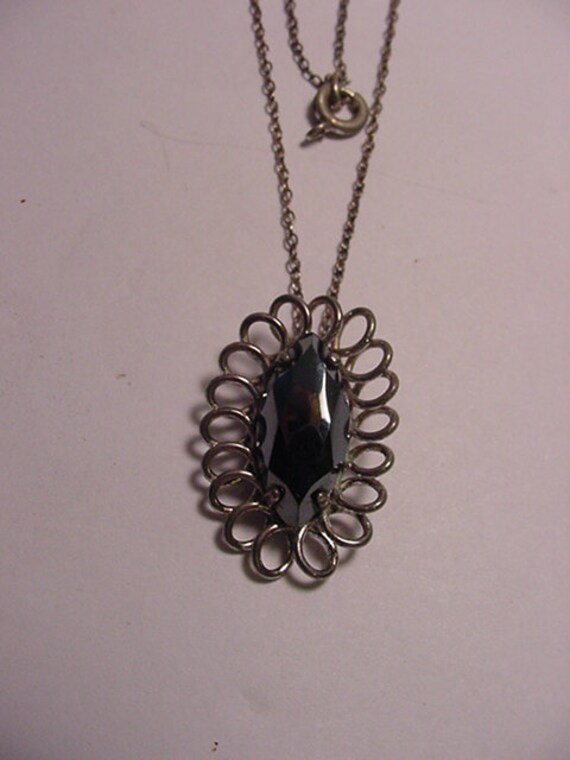 Vintage Gorel Sterling Silver Necklace With Penda… - image 4