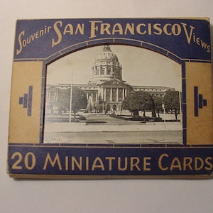 20 cartes miniatures vintage San Francisco Souvenir Views dans leur emballage d'origine 24-83
