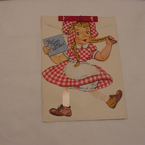 Box Mit 6 Vintage Mid Century Gibson Puppe / Marionette Get Well Grußkarten Unbenutzt In Original Box 25 - 173