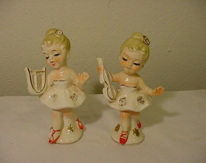 Two Vintage Ucagco Ceramics Japan Ballerina Figurines With Etsy