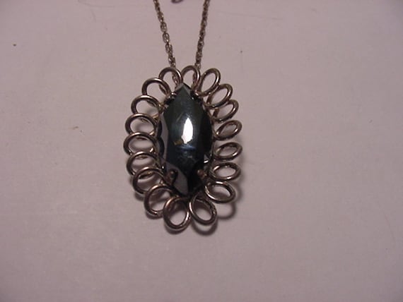 Vintage Gorel Sterling Silver Necklace With Penda… - image 2