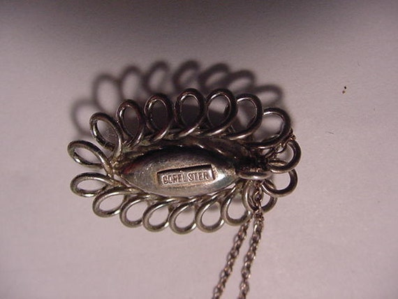 Vintage Gorel Sterling Silver Necklace With Penda… - image 5