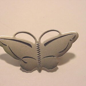 Vintage Silver Tone Metal Butterfly Brooch 12 537 image 4