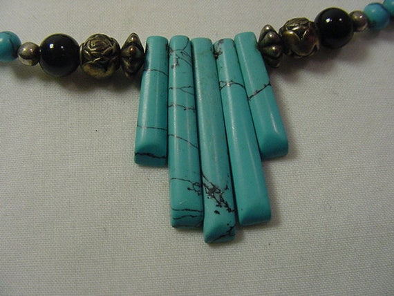 Vintage Faux Turquoise Necklace  19 - 127 - image 3