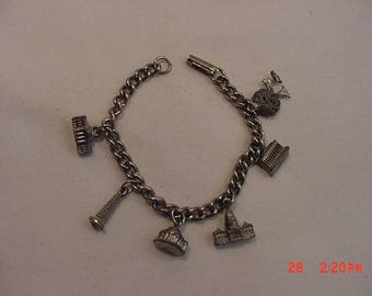 Vintage District Of Columbia Washington D.C. Souvenir Charm Bracelet  18 - 220