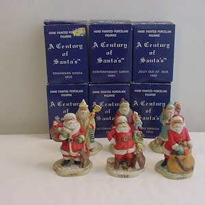 6 Vintage Christmas A Century Of Santa&#39;s In Original Boxes  22 - 167
