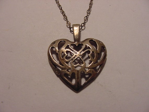 【VINTAGE HOLLYWOOD】Vintage 2008 Heart Necklace VINTAGE HOLLYWOOD】Side Edge Heart Necklace〜ネックレス