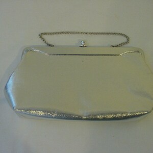 Vintage 1960s Era Silver Evening Bag 2011 1320 image 1