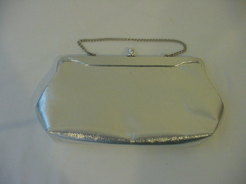 Vintage 1960s Era Silver Evening Bag 2011 1320 image 1