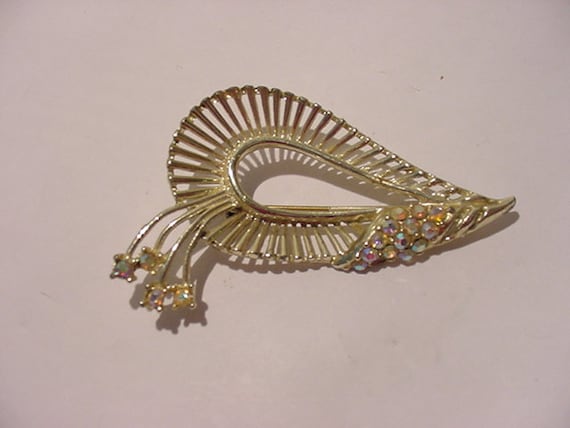 Broche Ancienne Vintage 'Aurora Boréalis' Des Années 60 - En Très Bon état