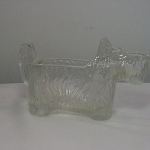 Vintage Glass Scottish Terrier Candy Container  19 - 639