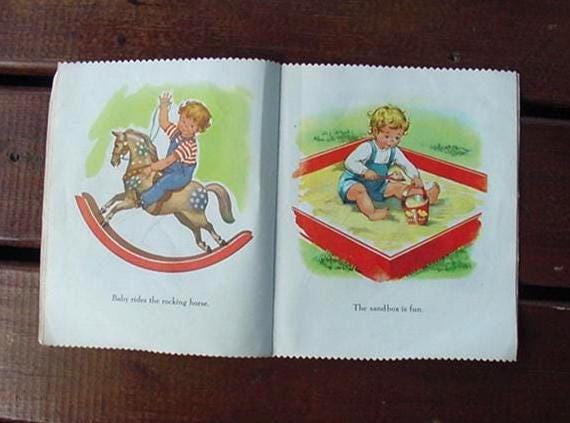 4 Vintage Mid Century - 1950's - Cloth Baby Books 25 - 643 - Etsy