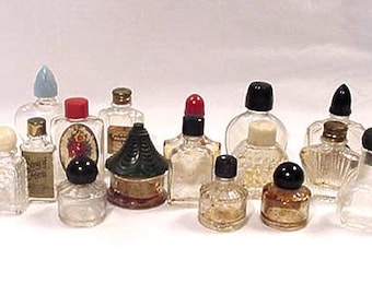 16 Frascos de Perfume Vintage de Mediados de Siglo - Miniatura - Vacíos - 26 - 110