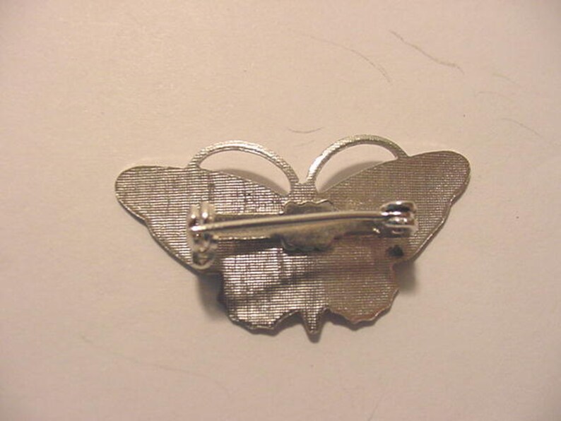 Vintage Silver Tone Metal Butterfly Brooch 12 537 image 5