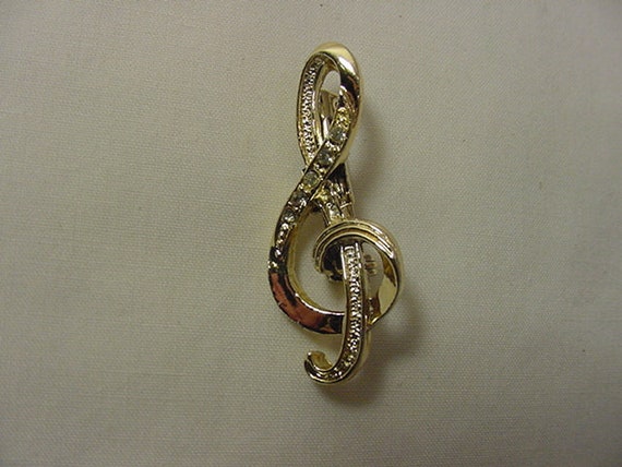 Vintage Treble Clef Musical Note Duet Scatter Pin… - image 5