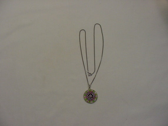 Vintage Glass Millifore Pendant Necklace  20 - 21 - image 5