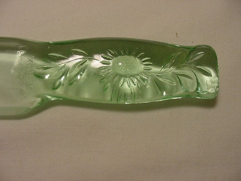 Vintage Dur X Green Glass Fruit & Cake Knife In Original Box Etsy