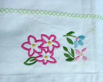 Vintage - Pottery Barn - Barn - Broderad - Blommig - Gardinkappa - Aldrig använd 26 - 117