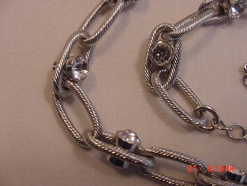 Vintage Ann Taylor Crystal Adjustable Necklace 17 609 - Etsy