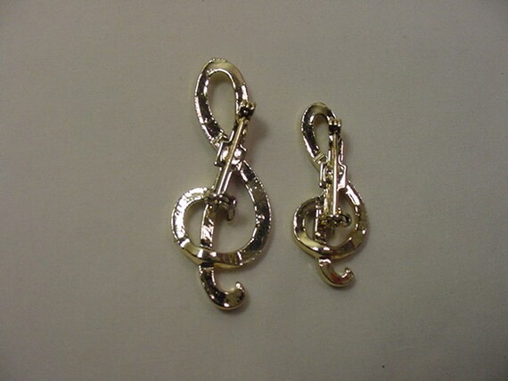 Vintage Treble Clef Musical Note Duet Scatter Pin… - image 6