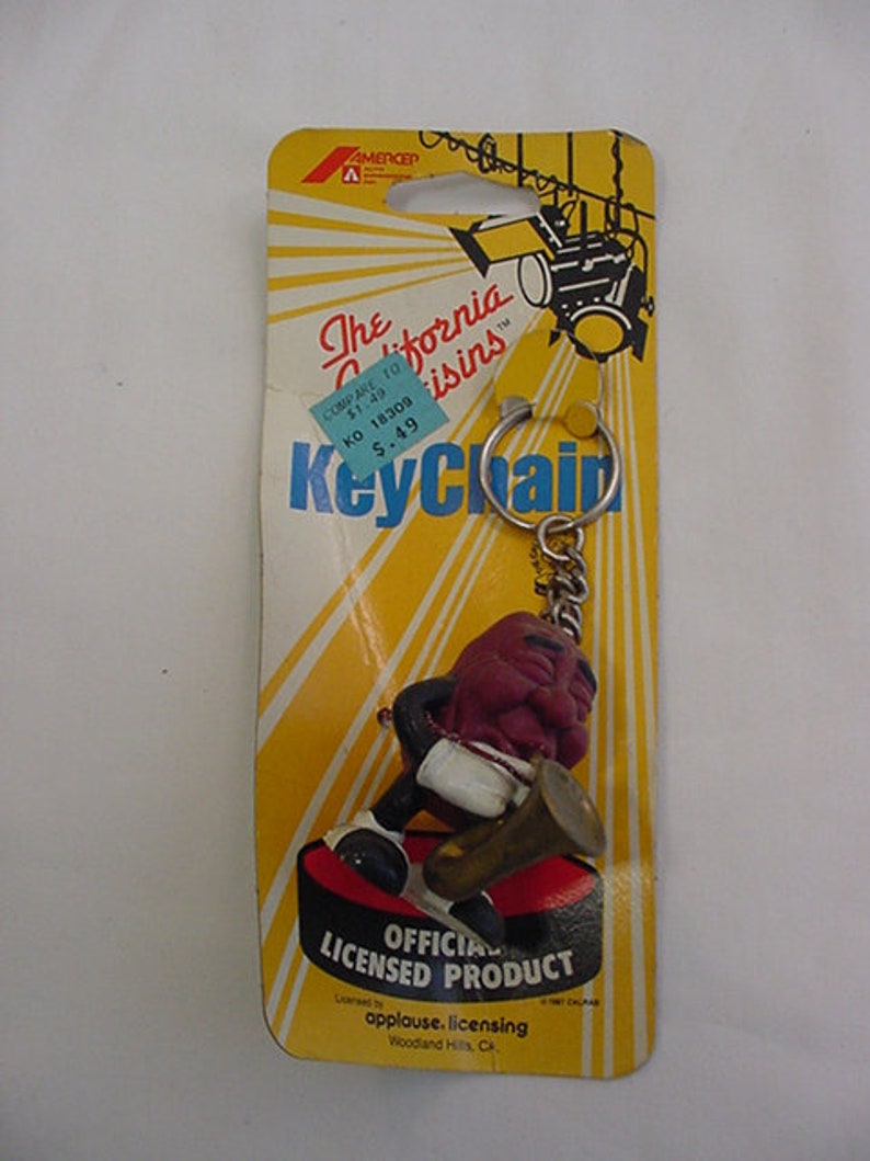 Vintage 1987 California Raisins Plastic Key Chain 19 910 - Etsy
