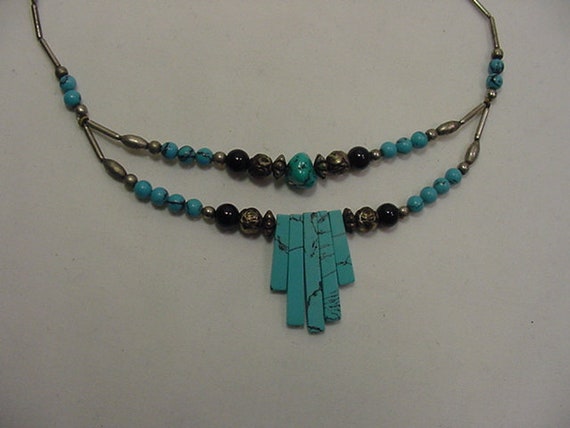 Vintage Faux Turquoise Necklace  19 - 127 - image 6