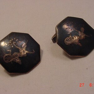 vintage Siam Sterling Silver Cuff Link Set 16 - 882