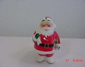 Vintage Santa Claus Candle Holder Ceramic Christmas Decoration  18 - 1452