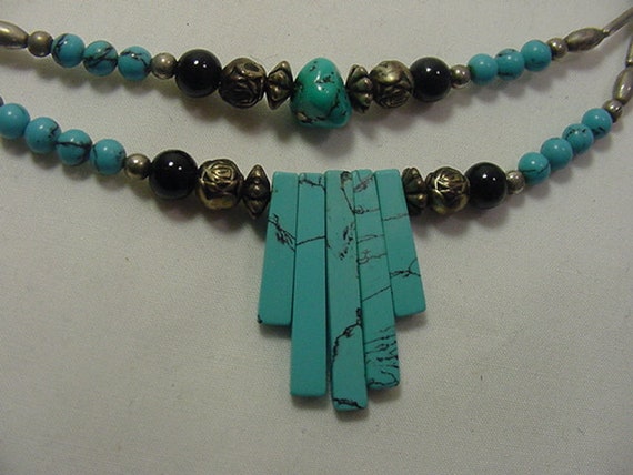 Vintage Faux Turquoise Necklace  19 - 127 - image 7