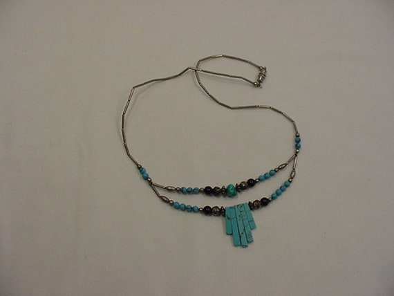 Vintage Faux Turquoise Necklace  19 - 127 - image 8